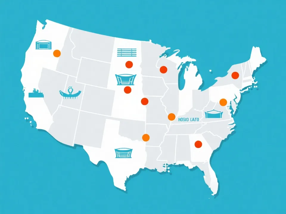2026世界杯主办城市分布示意图